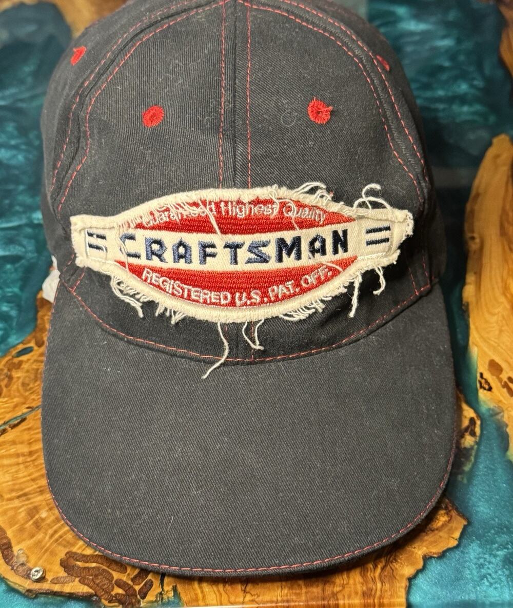 Vintage Craftsman Hat w/ Built-In LED Light – Distressed Workwear Cap Black